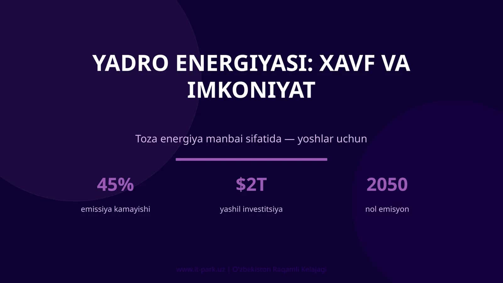 Yadro energiyasi: xavf va imkoniyat 1