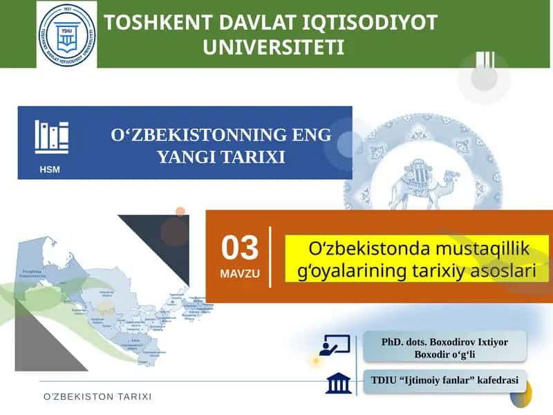 O‘zbekistonda mustaqillik g‘oyalarining tarixiy asoslari 1