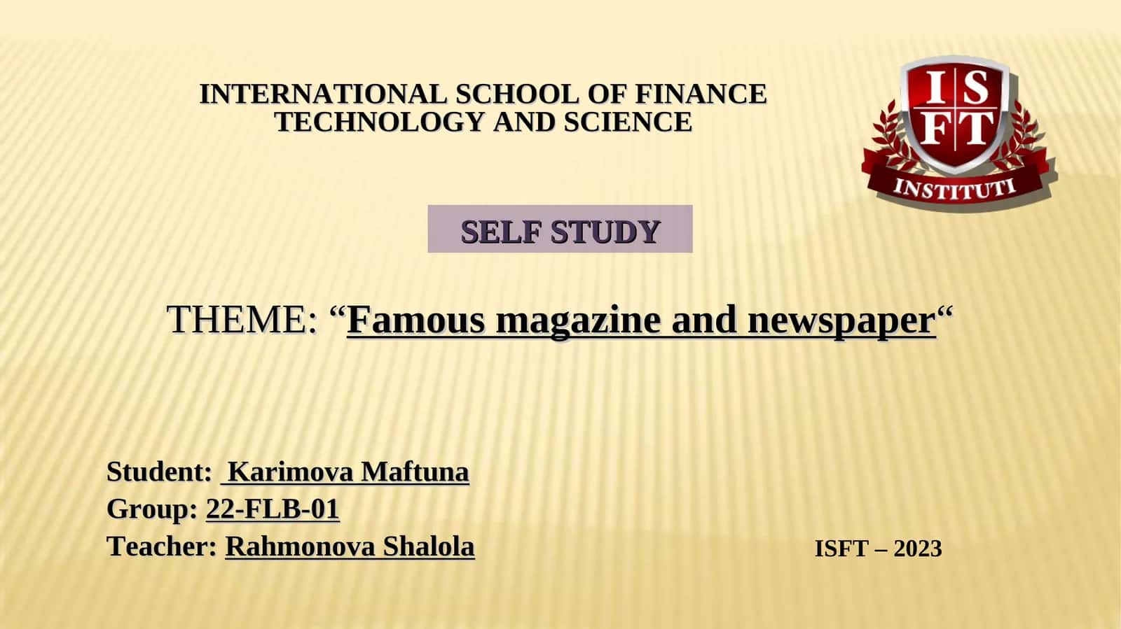 Famous magazine and newspaper 1