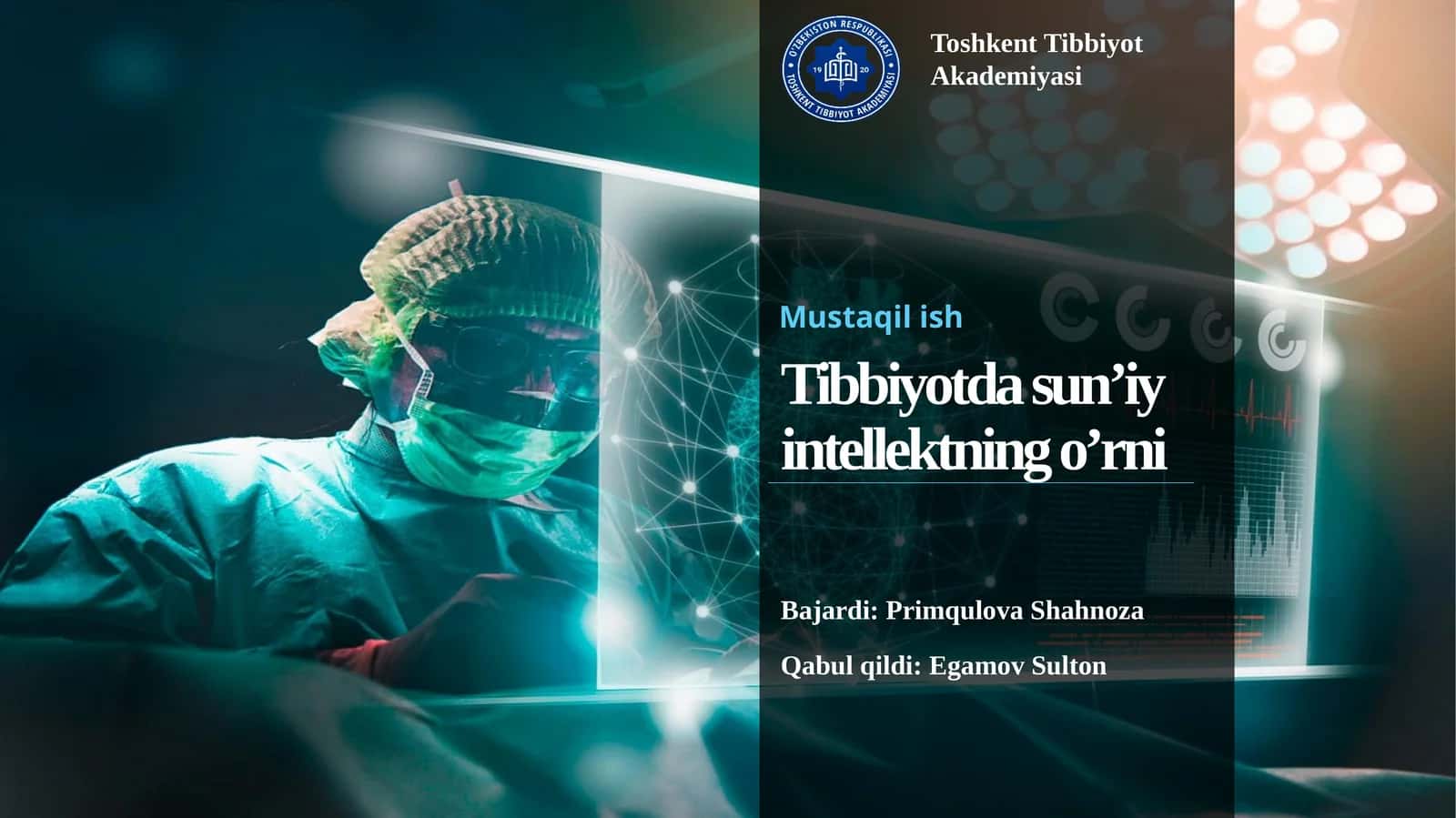 Tibbiyotda sun’iy intellektning o’rni 1