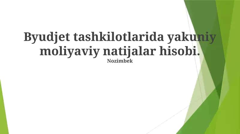 Byudjet farqi tahlili 1
