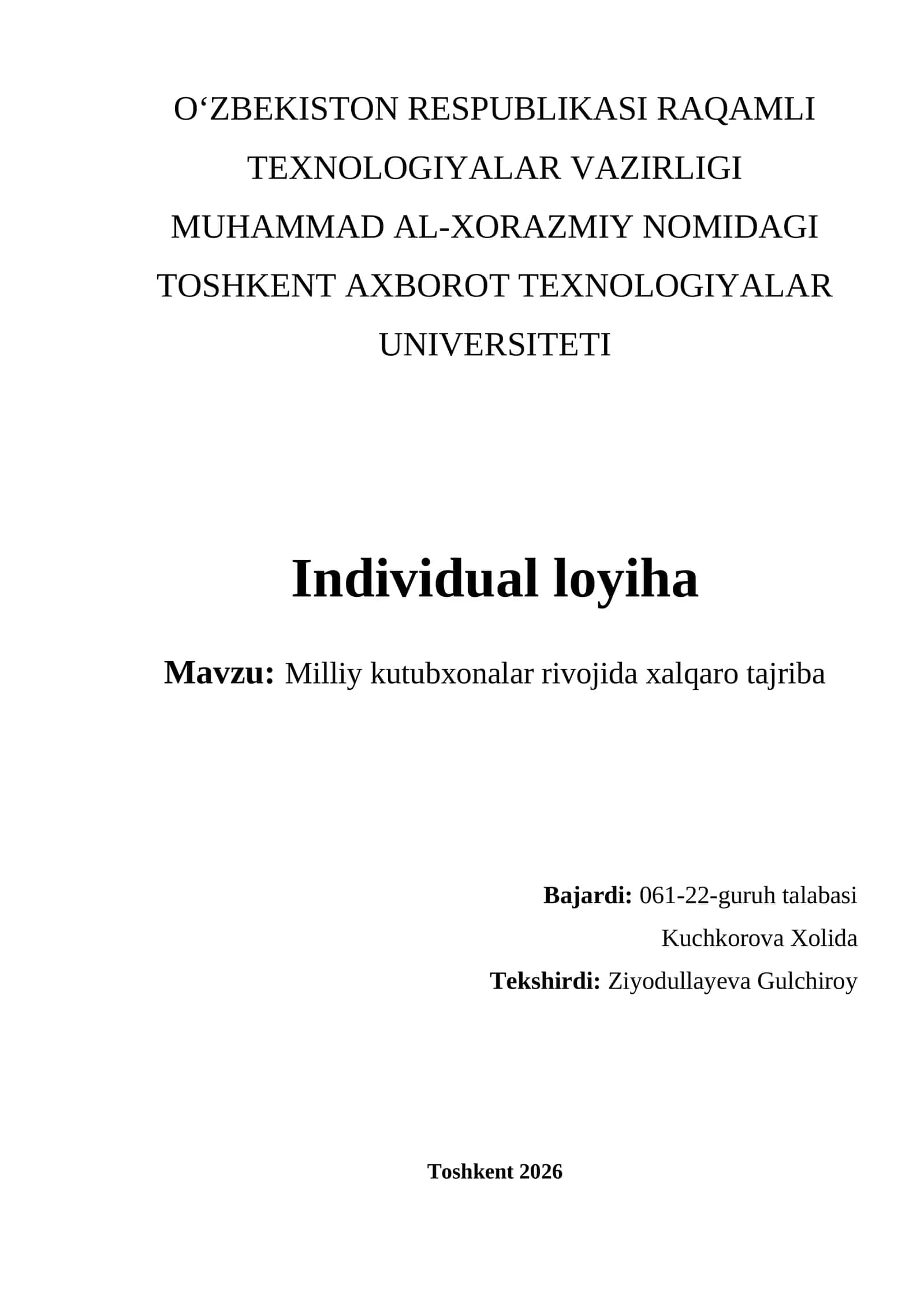 Milliy kutubxonalar rivojida xalqaro tajriba 1