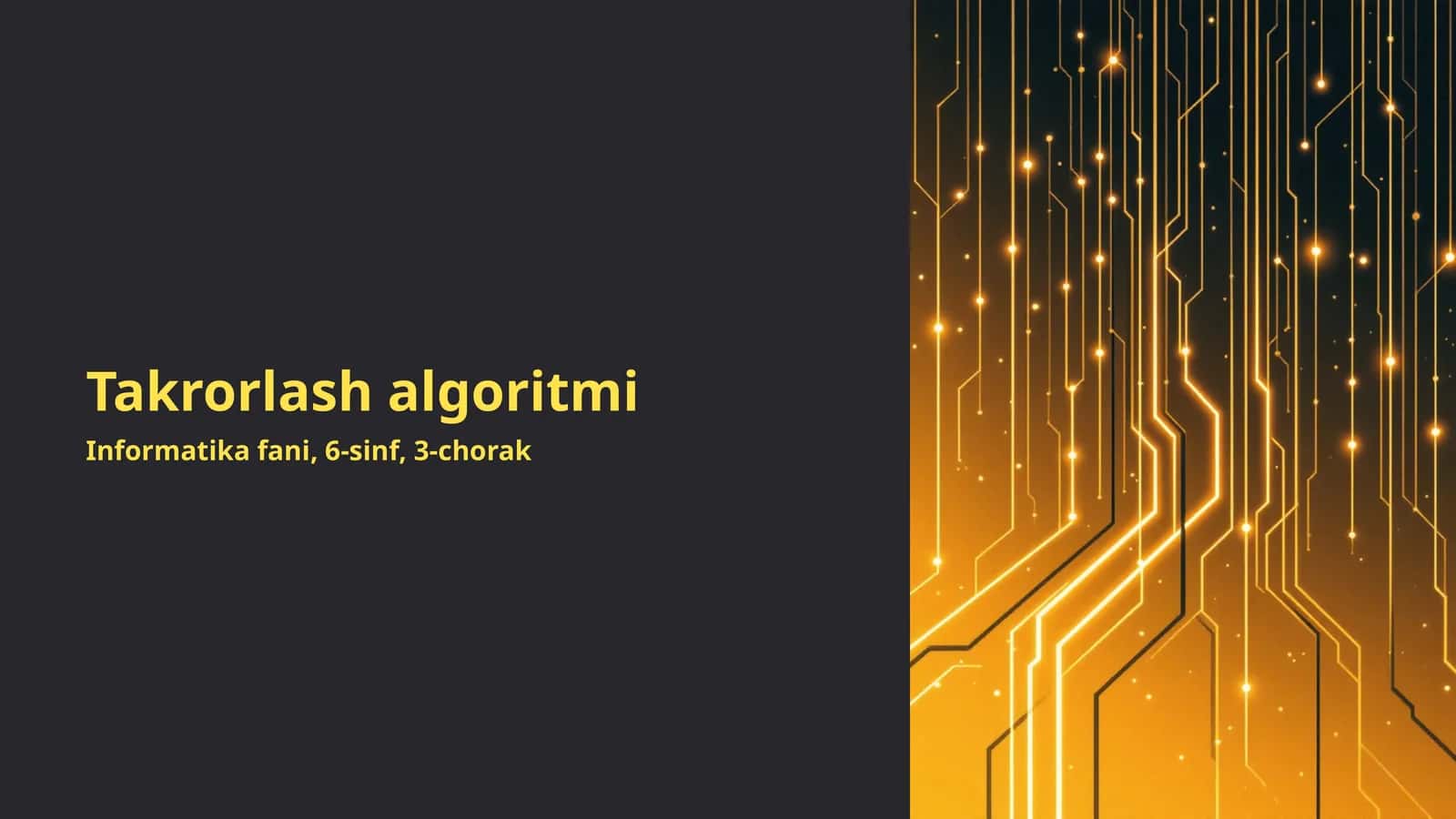 Takrorlash algoritmi 1