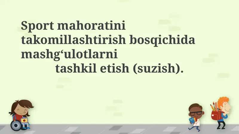 Sport mahoratini takomillashtirish bosqichida mashg'ulotlar 1