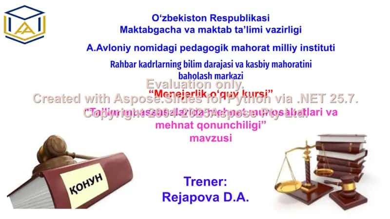 Mehnat munosabatlari va mehnat qonunchiligi 1