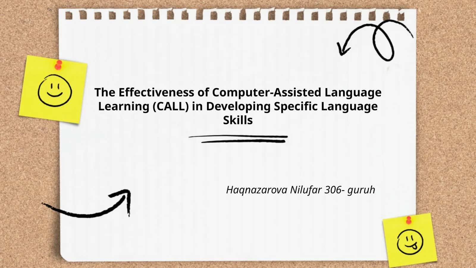 The Effectiveness of Computer-Assisted Language Learning (CALL) in Developing Specific Language Skills 1
