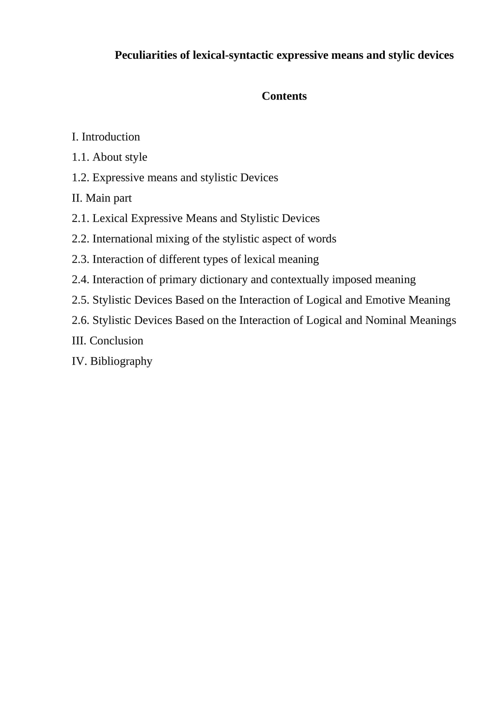 Peculiarities of lexical-syntactic expressive means and stylistic devices 1