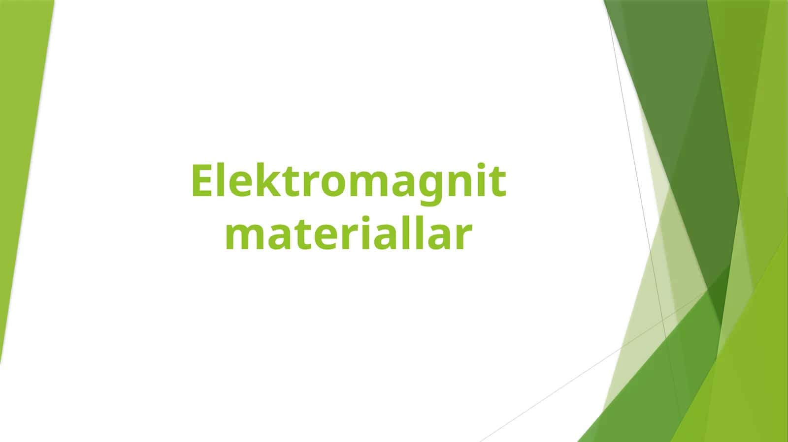 Elektromagnitmateriallar 1