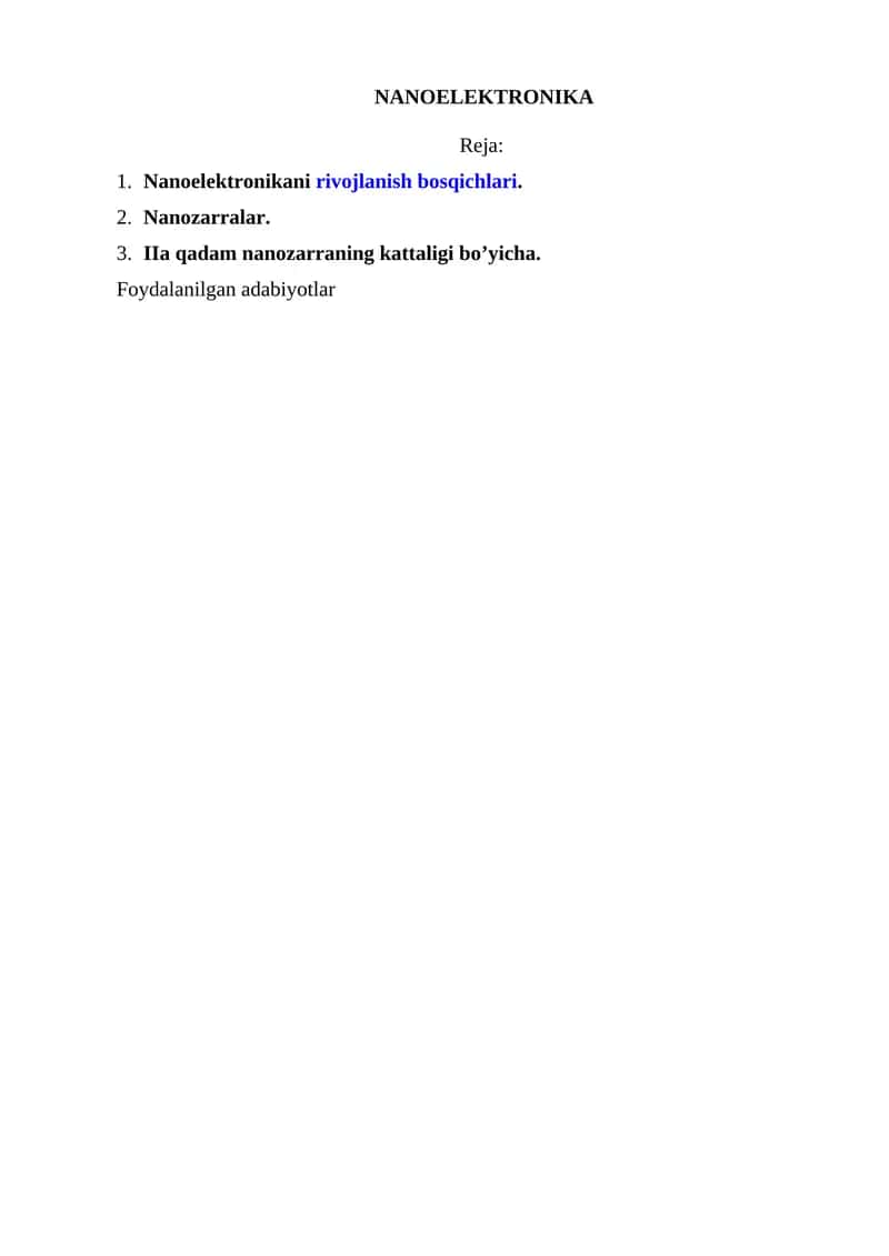 NANOELEKTRONIKA 1