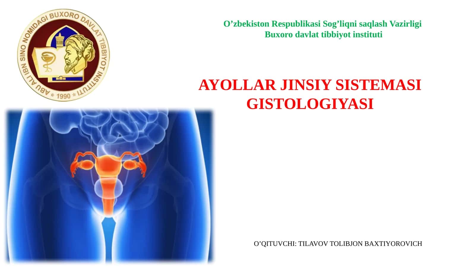 AYOLLAR JINSIY SISTEMASI GISTOLOGIYASI 1