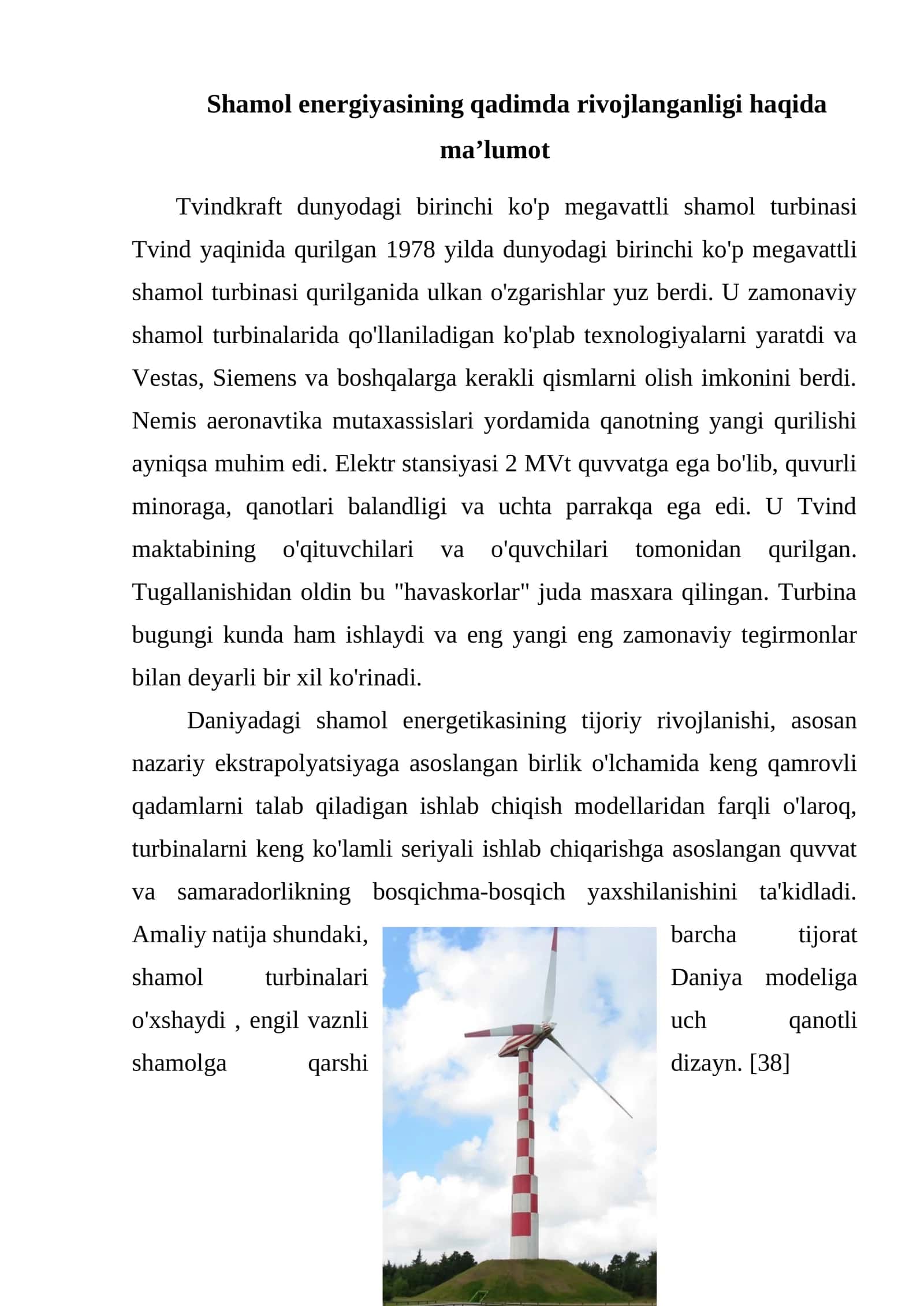 Shamol energiyasining qadimda rivojlanganligi haqida ma’lumot 1