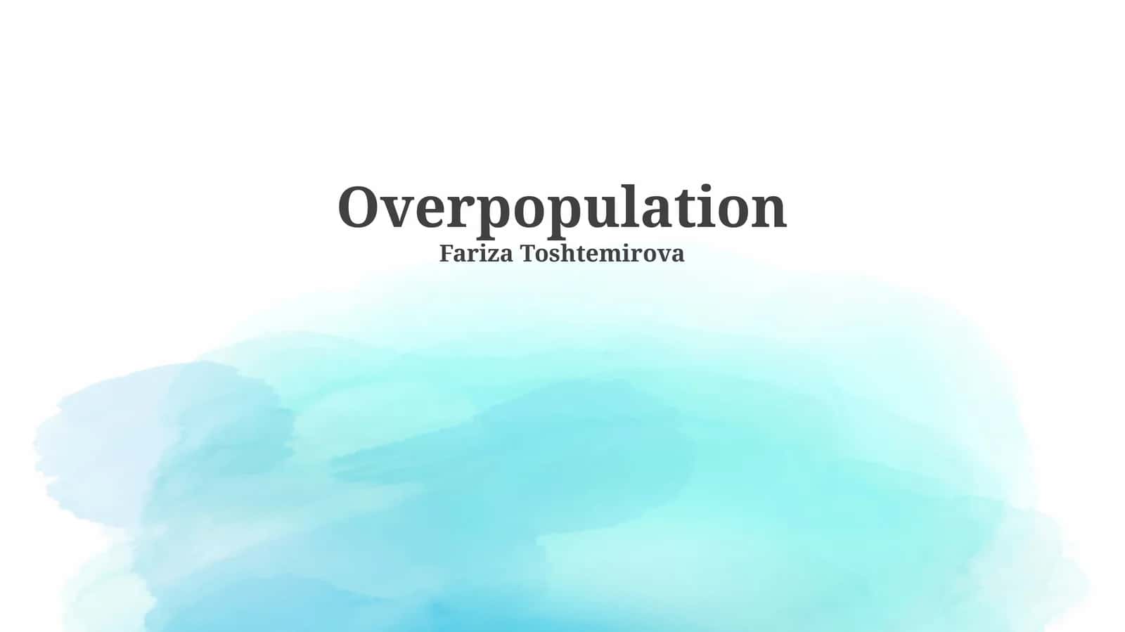 Overpopulation 1