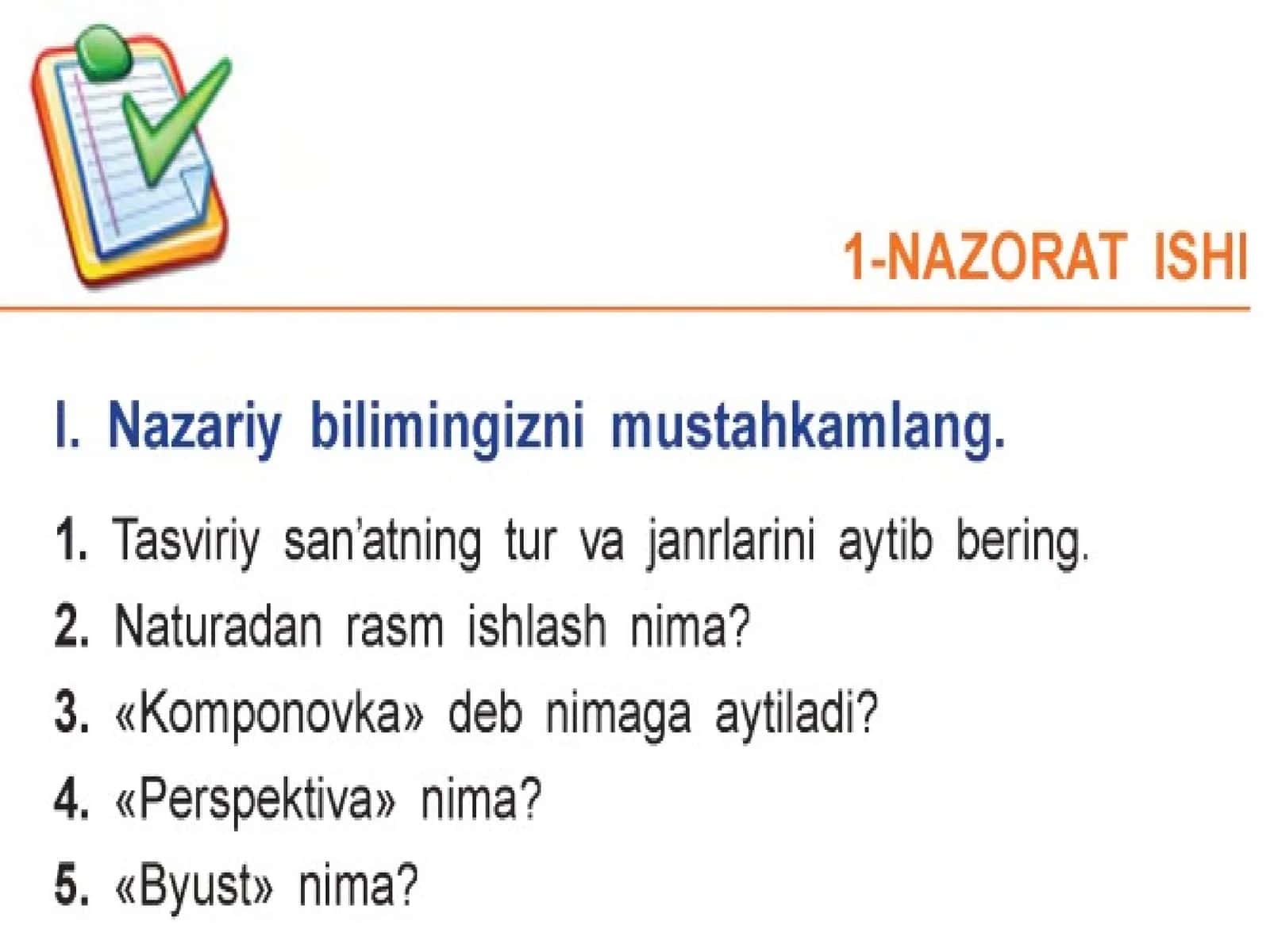Rangtasvir va grafika asarlari 1