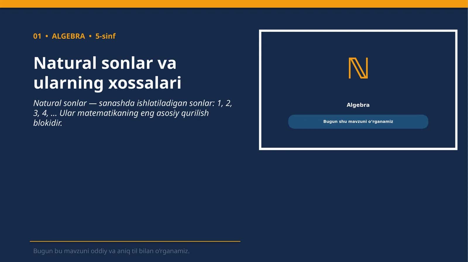 Natural sonlar va ularning xossalari 1