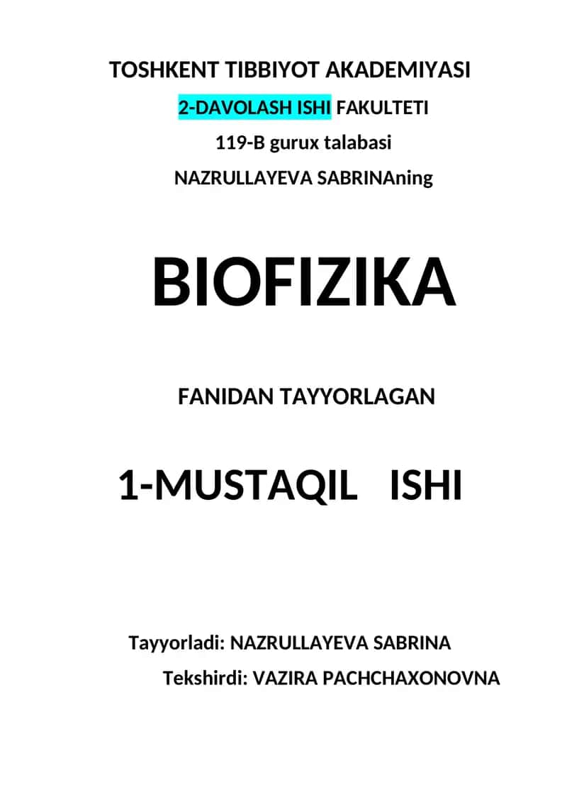 Yumshoq muskul to’qimasining mexanik xossalari 1