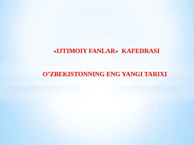IJTIMOIY FANLAR 1
