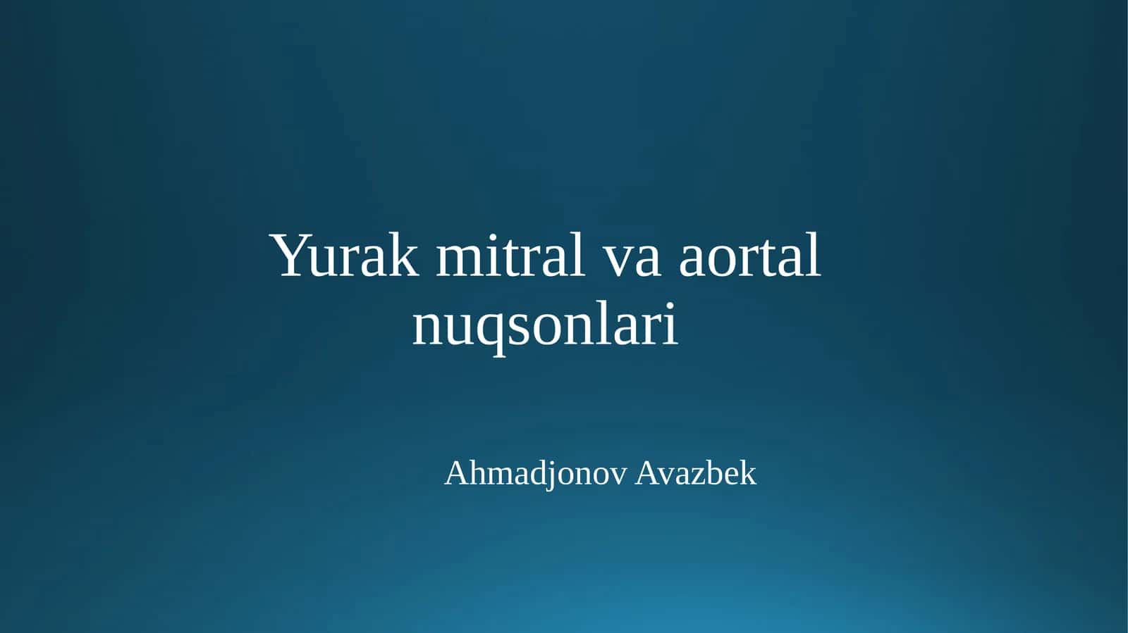 Yurak orttirilgan nuqsonlari-аsоsini klаpаn аppаrаti 1