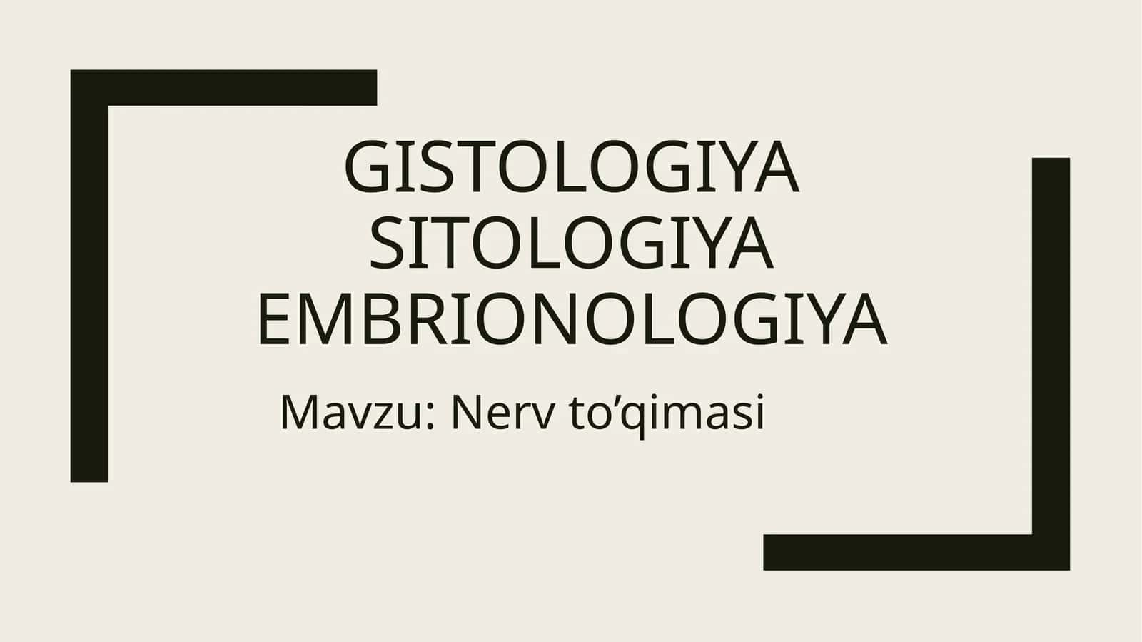 Nerv to‘qimasi 1