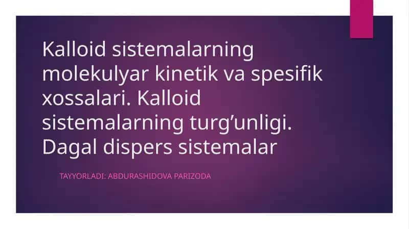 Kalloid sistemalar 1