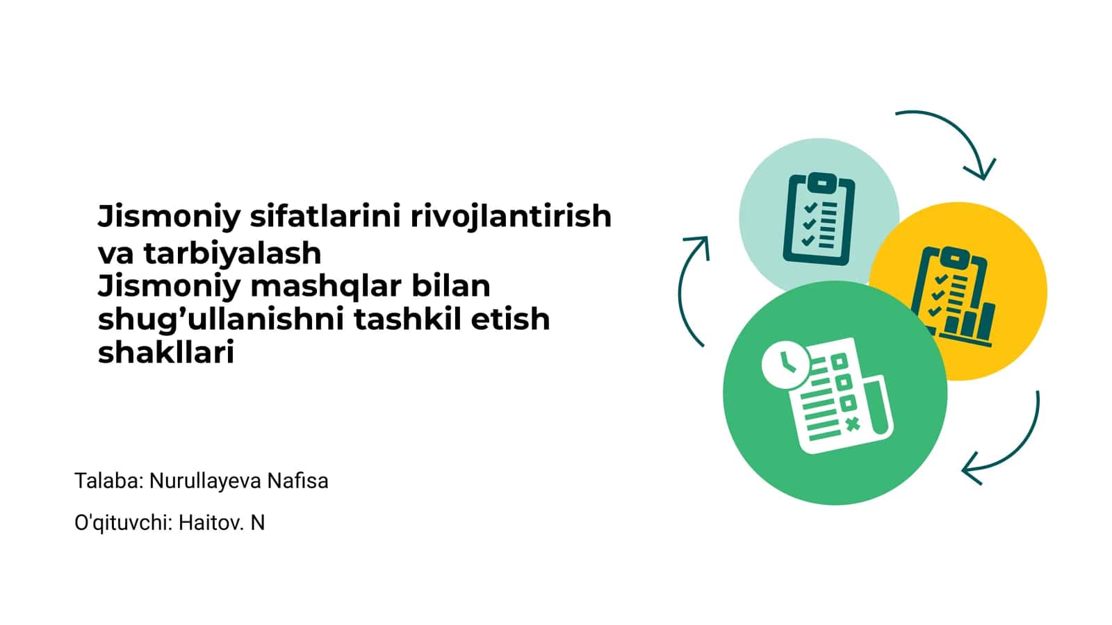 Jismоniy sifatlarini rivоjlantirish va tarbiyalash 1