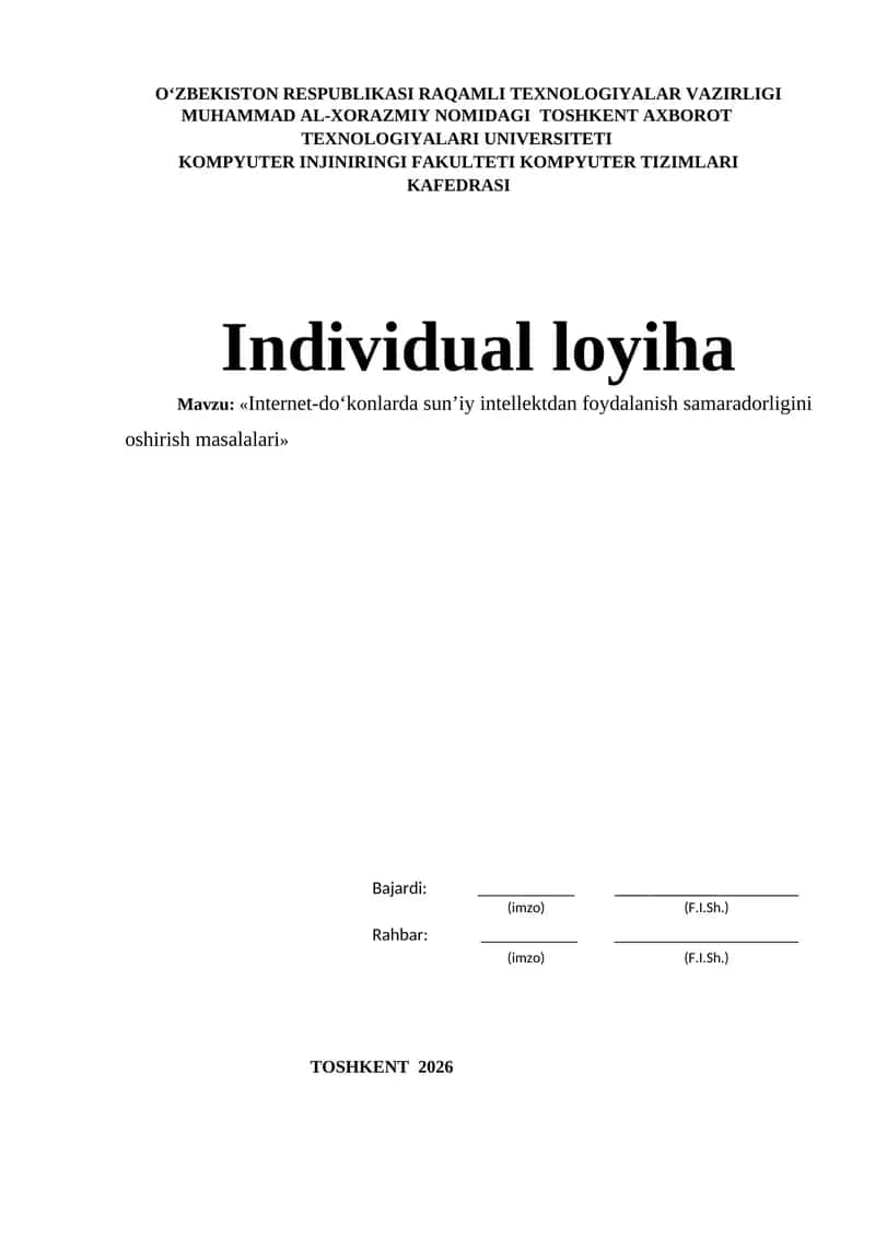 Individual loyiha 1