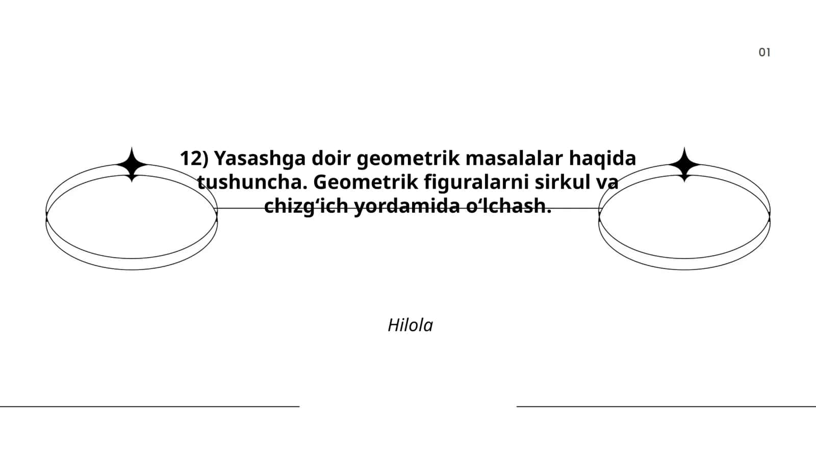 Yasashga doir geometrik masalalar haqida tushuncha 1