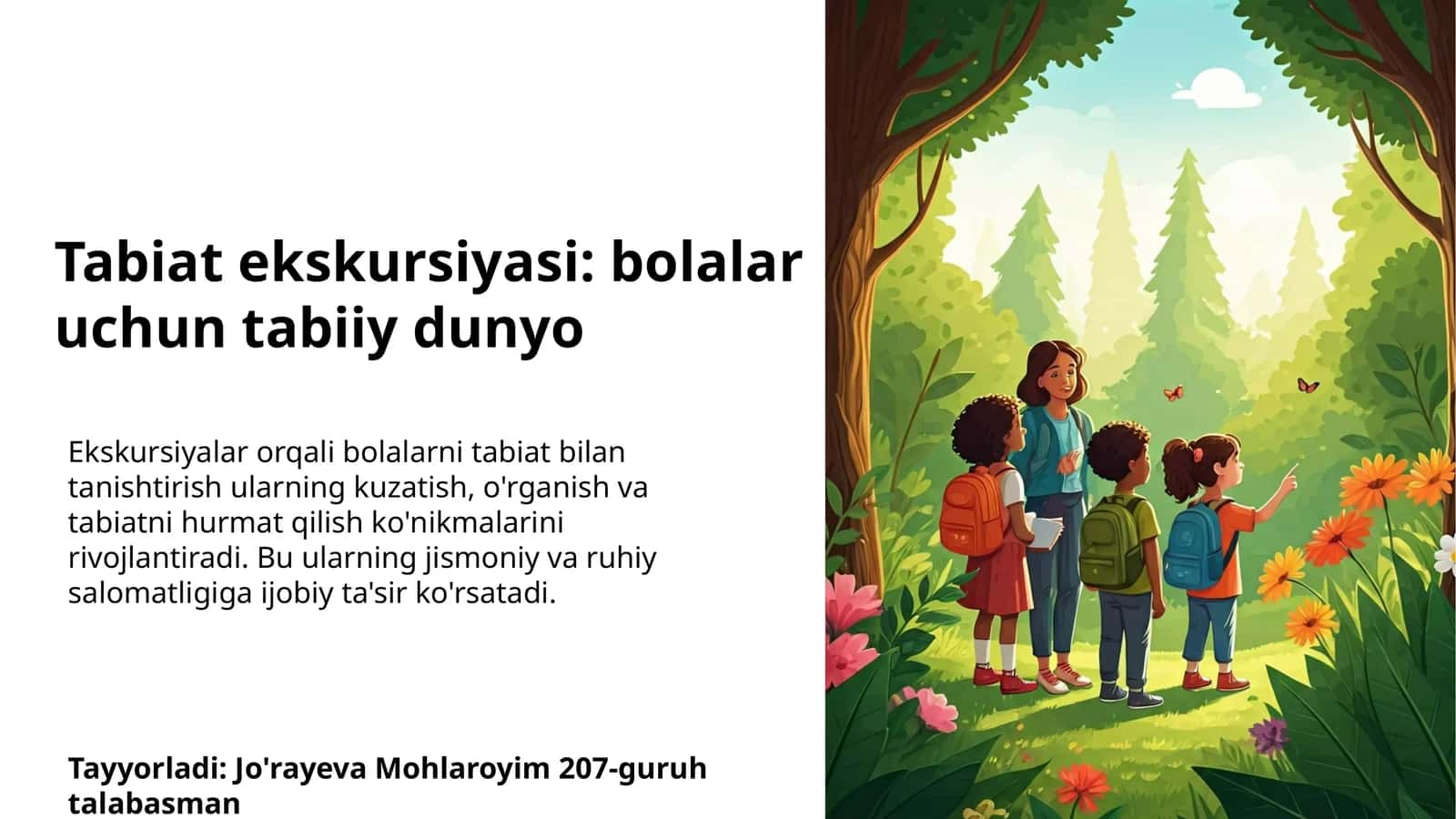 Tabiat ekskursiyasi: bolalar uchun tabiiy dunyo 1