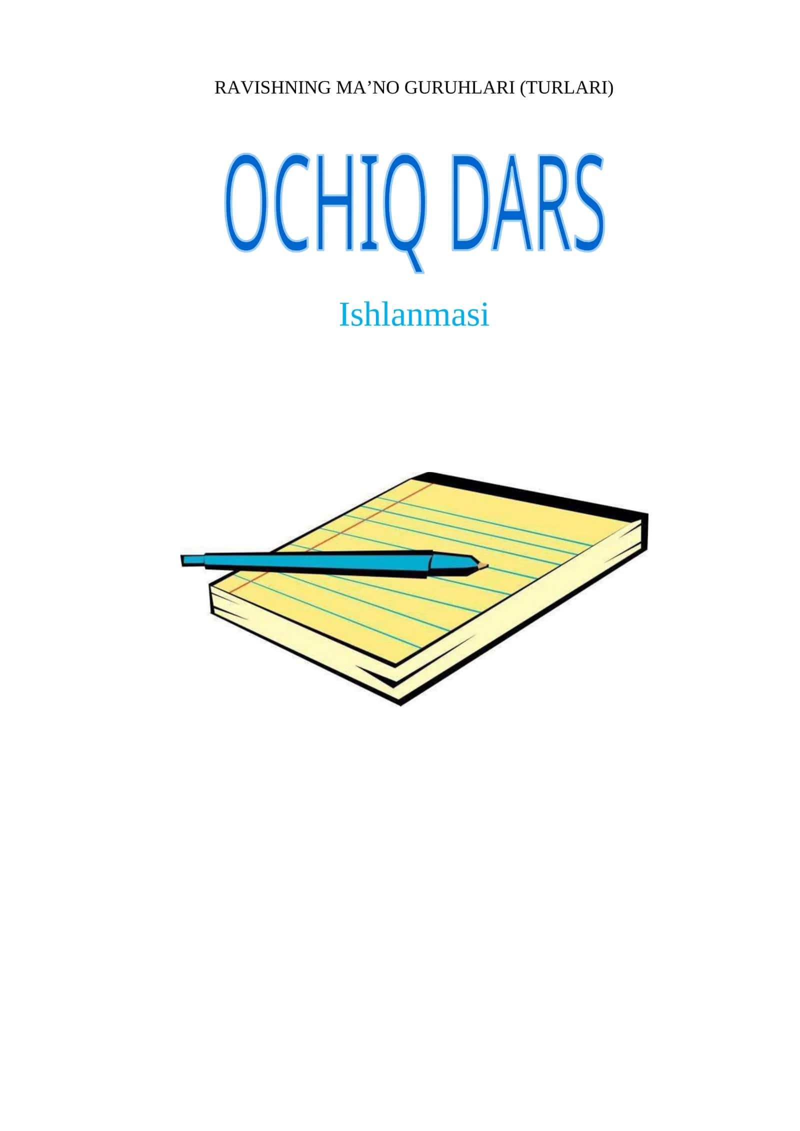 RAVISHNING MA’NO GURUHLARI (TURLARI) 1