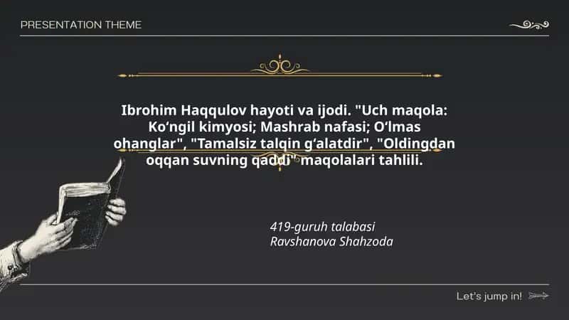 Ibrohim Haqqulov hayoti va ijodi 1
