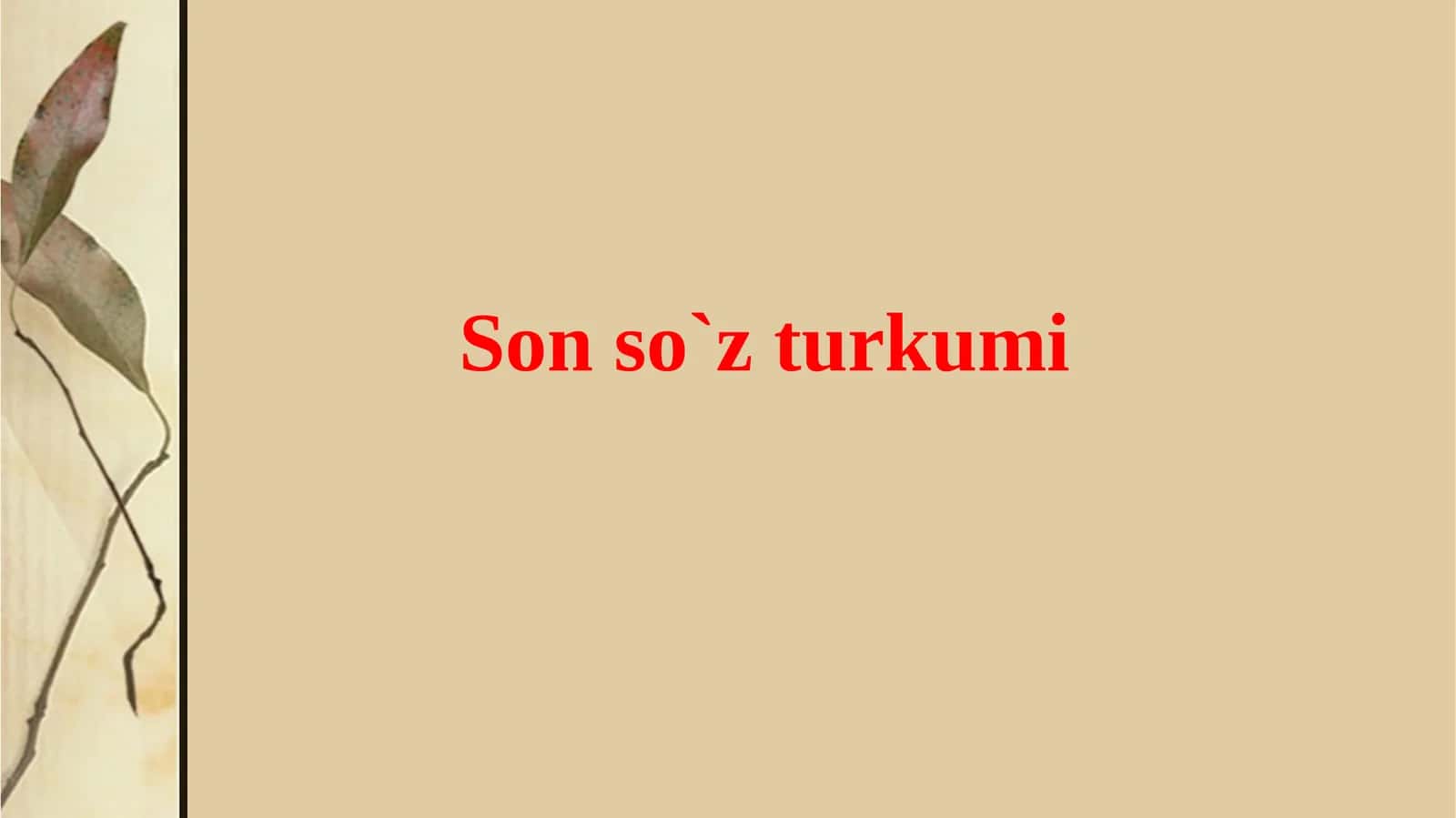 Sonso`zturkumi 1