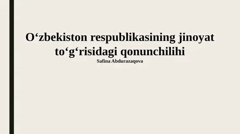 Jinoyat-protsessual Qonunchilik 1