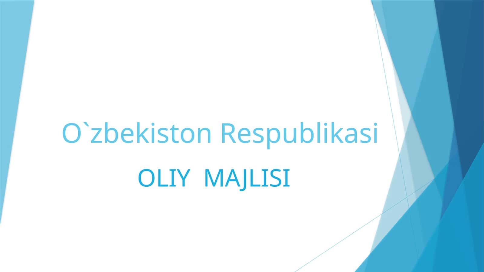 O`zbekiston Respublikasi Oliy Majlisining shakllanishi 1