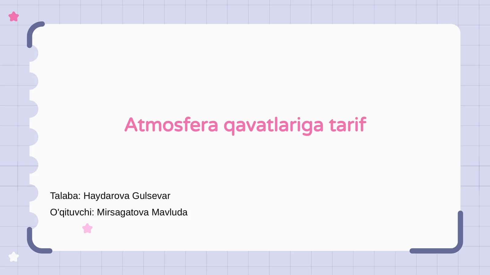 Atmosfera qavatlariga tarif 1
