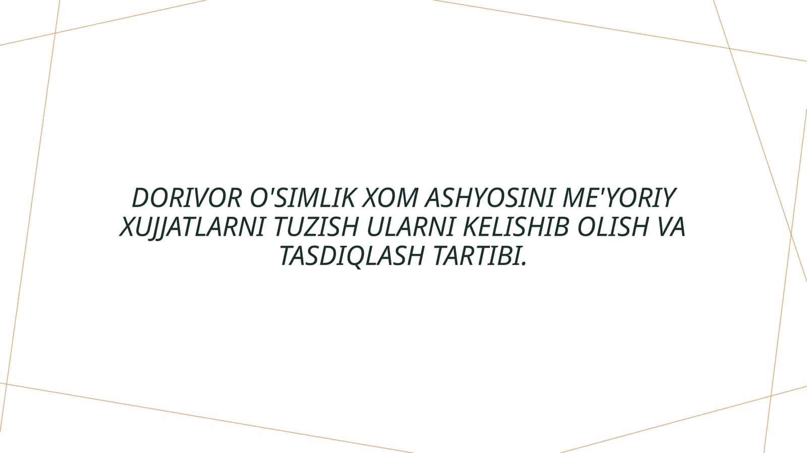 O'simlik xom ashyosi uchun hujjatlarni tayyorlash 1