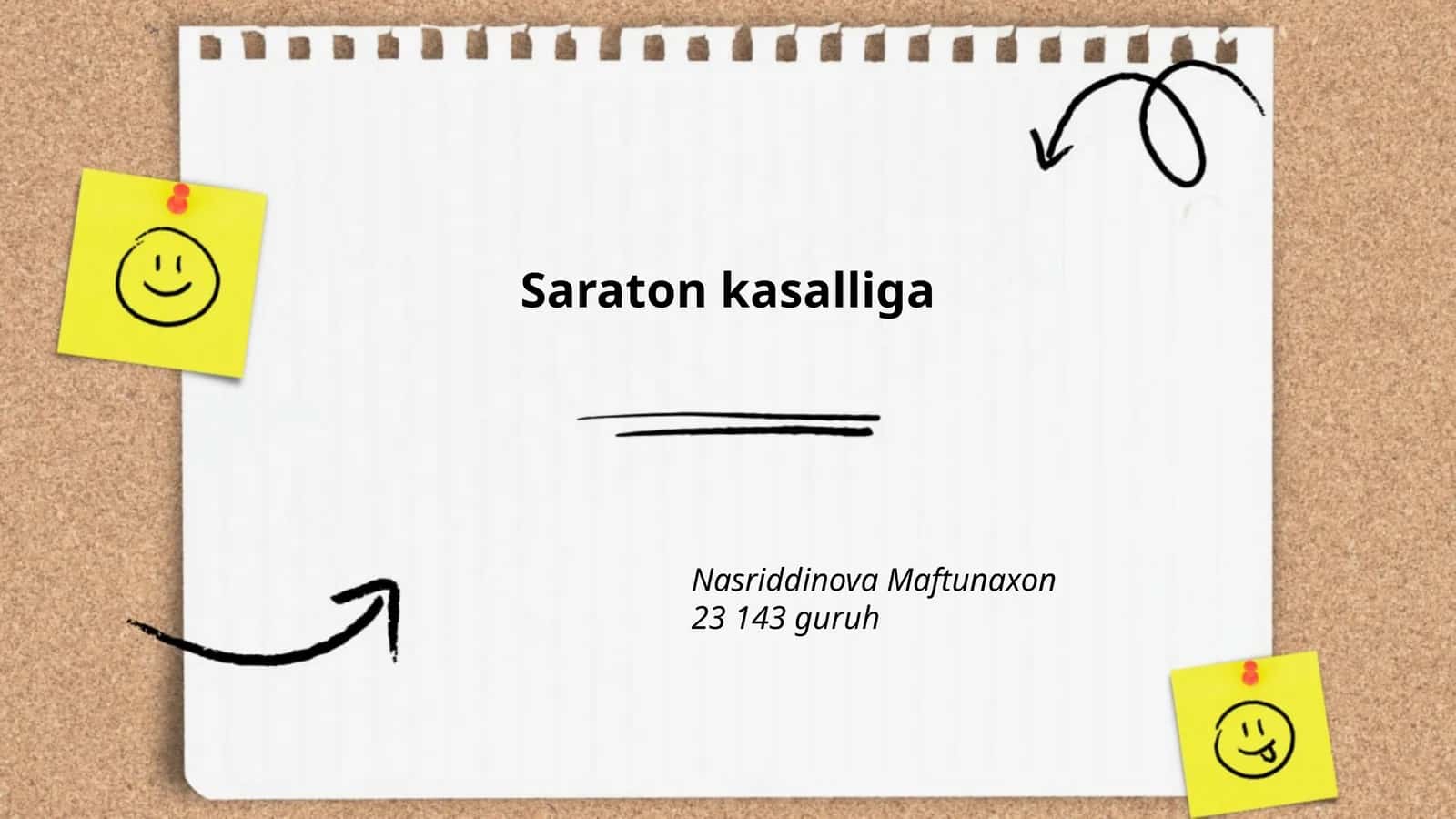 Saraton kasalliga 1