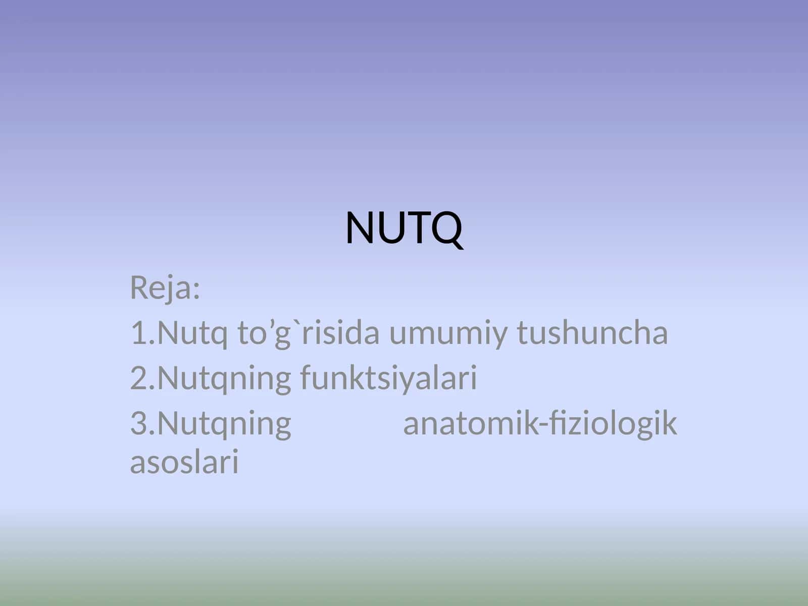 NUTQ 1
