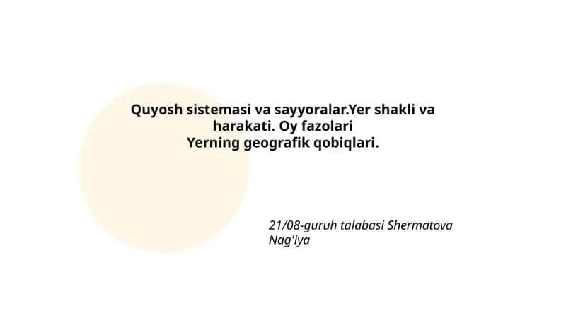 Quyosh va uning asosiy xususiyatlari 1