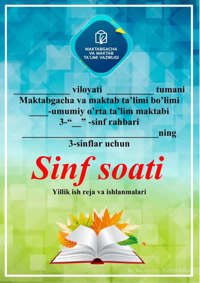 3-sinflar uchun Sinf soatlar 1