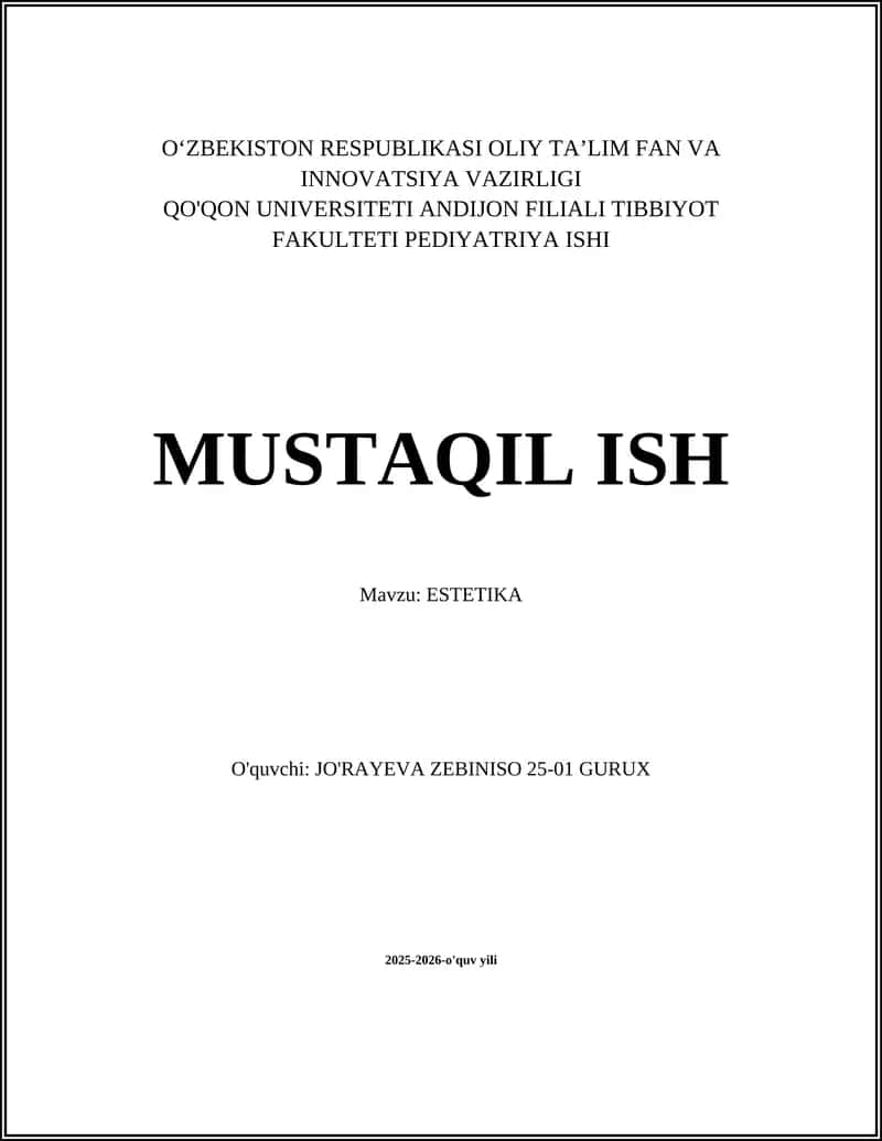 ESTETIKA 1