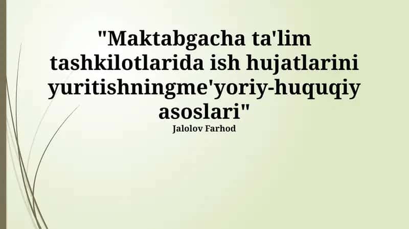 Bolalar huquqlari to'g'risidagi qonunchilik 1