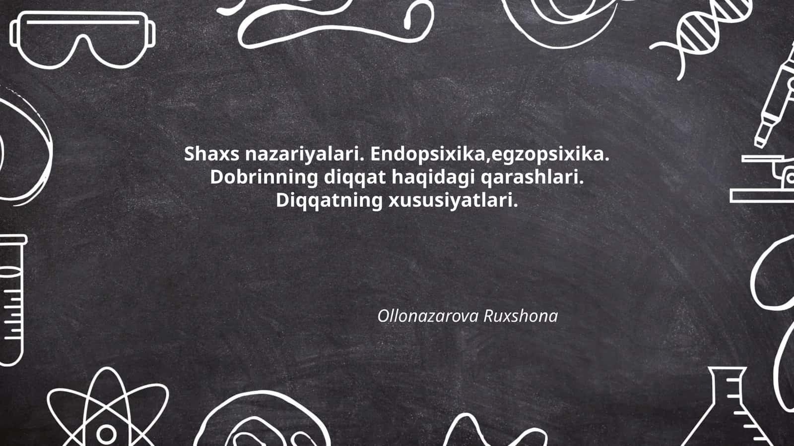 Shaxs nazariyalari 1