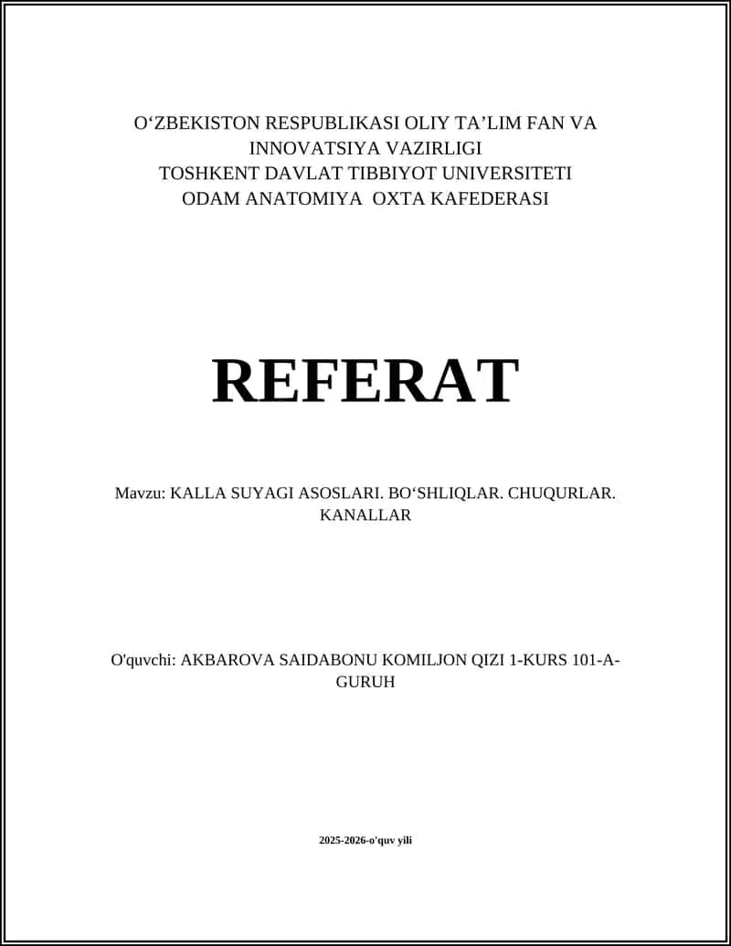 KALLA SUYAGI ASOSLARI 1
