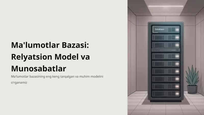 Ma'lumotlar Bazasi: Relyatsion Model va Munosabatlar 1