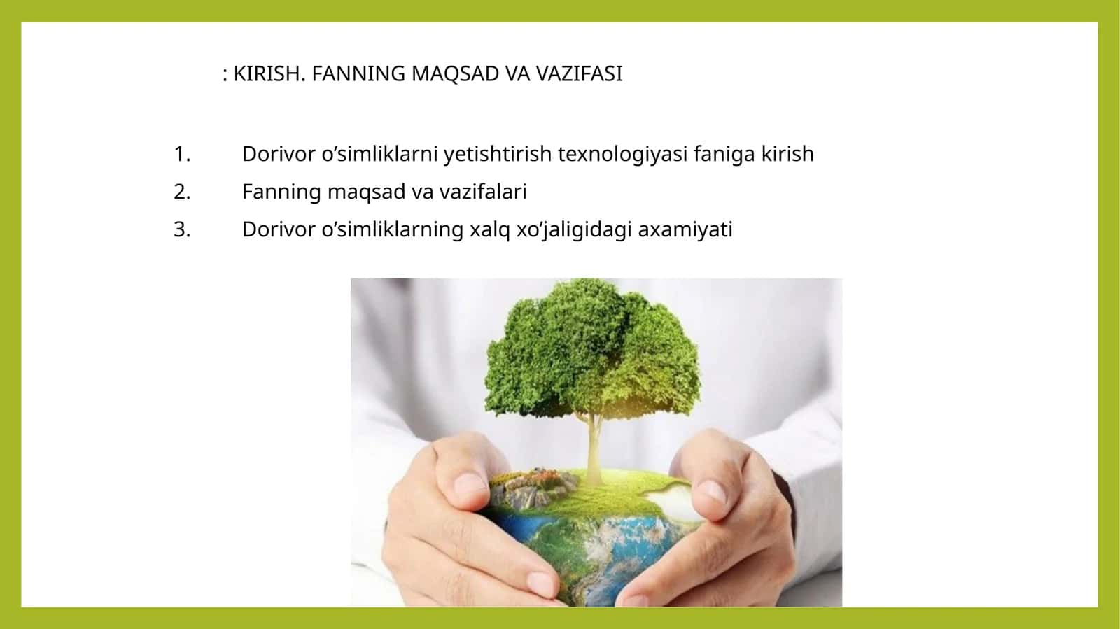 Fanning Maqsad va Vazifasi 1