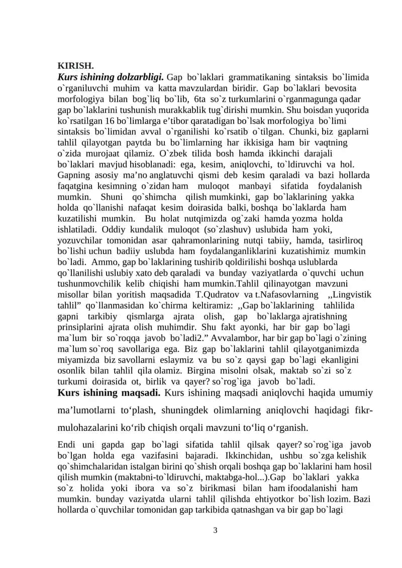 Gap bo`laklari grammatikasi 1