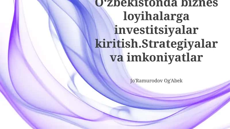 O'zbekistonda foydali sohalar va oʻsish imkoniyatlari 1