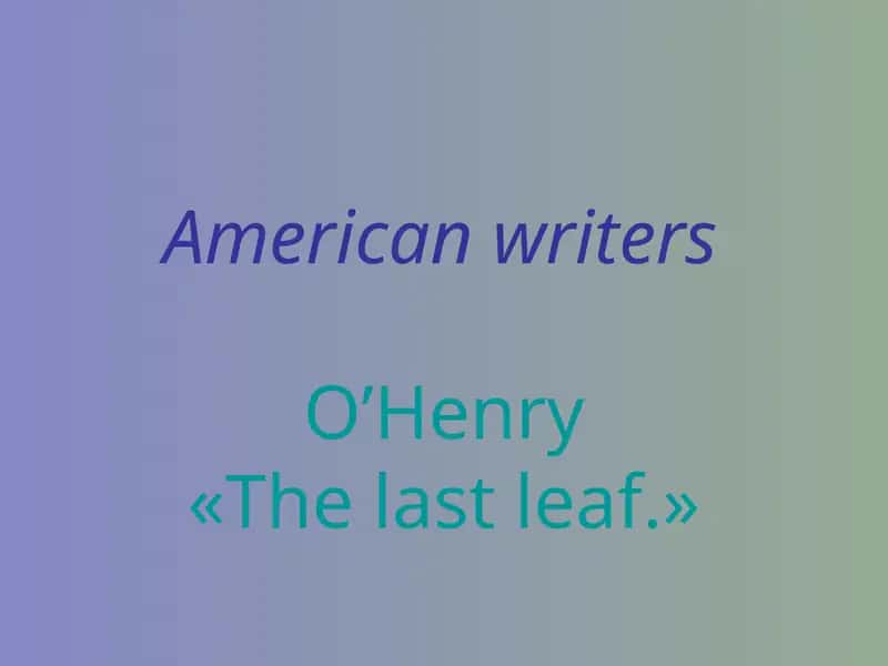 The last leaf 1