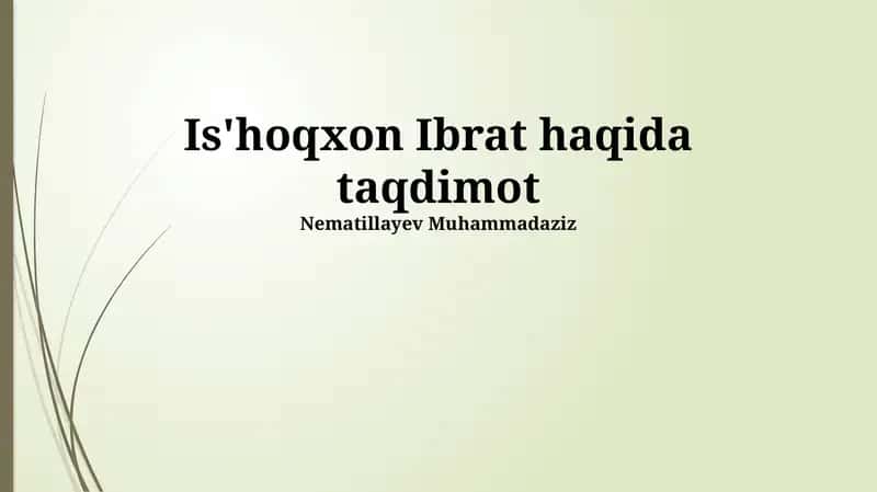 Ibratli Voqealar 1