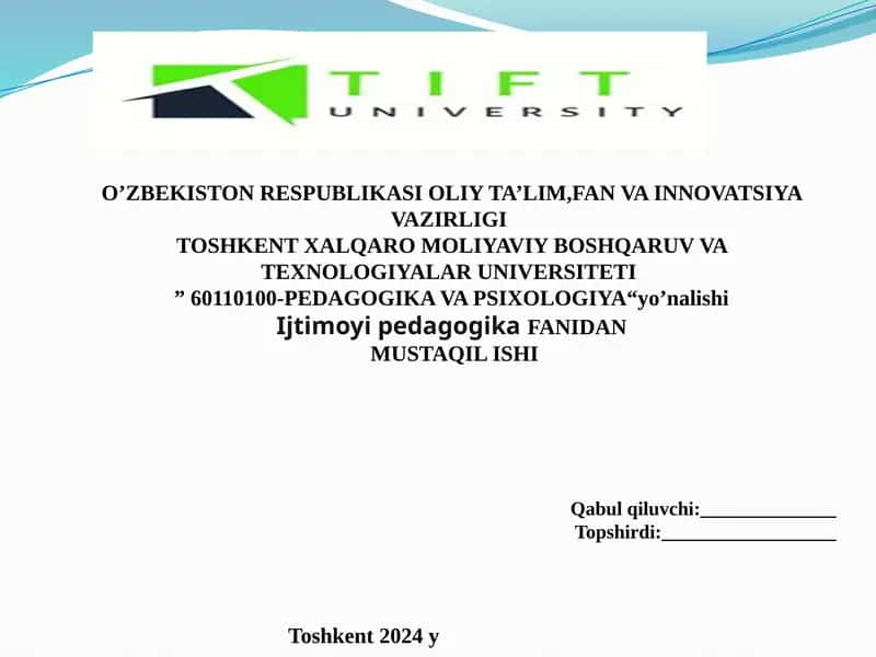 Ijtimoyi-pedagogik texnologiyalar 1