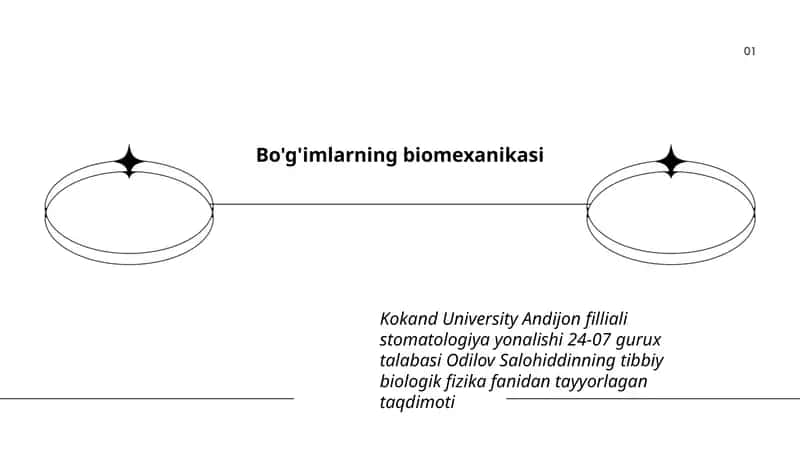 Bo'g'imlarning biomexanikasi 1